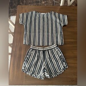 Madewell Striped Linen Cotten Blend Set Size XS